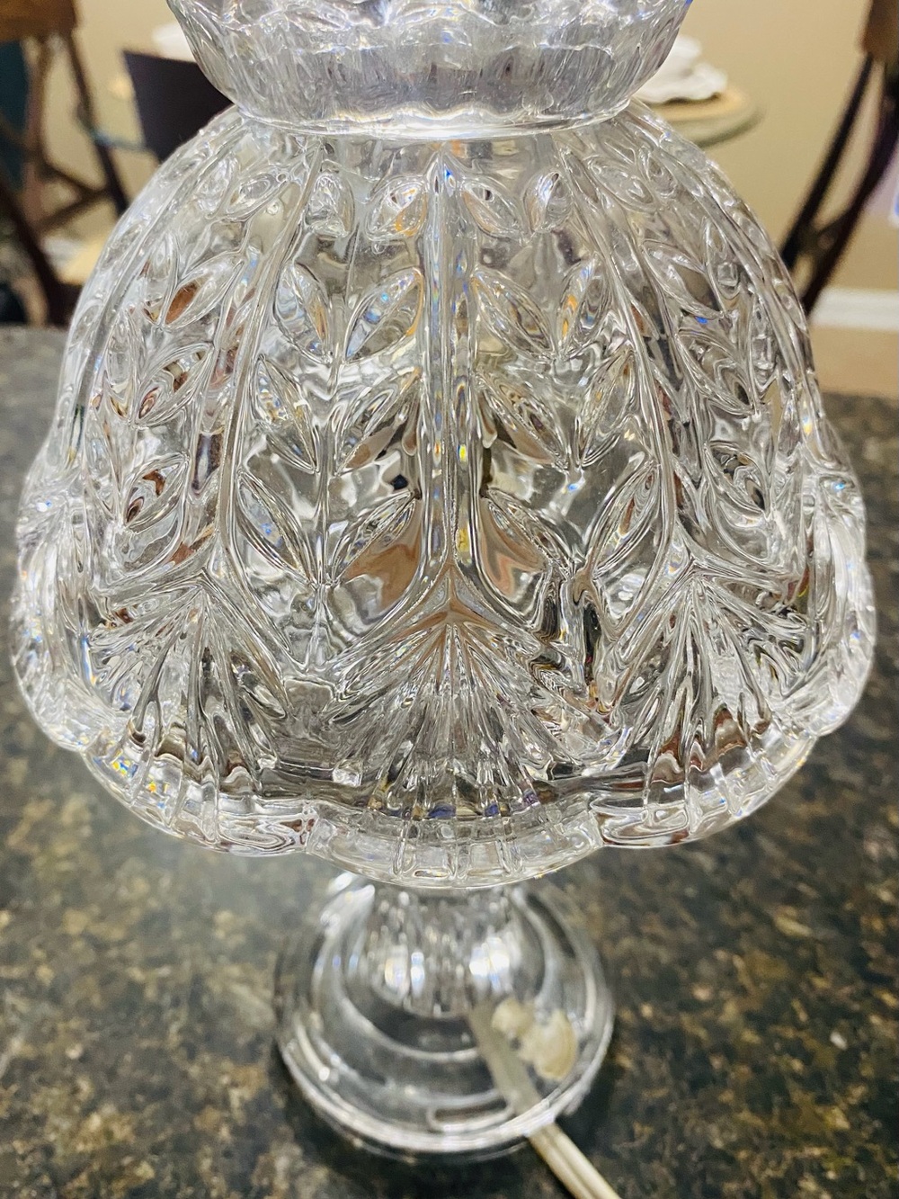 Vintage "Crystal Clear Industries" Lead Electric Crystal Fairy Lamp, Germany